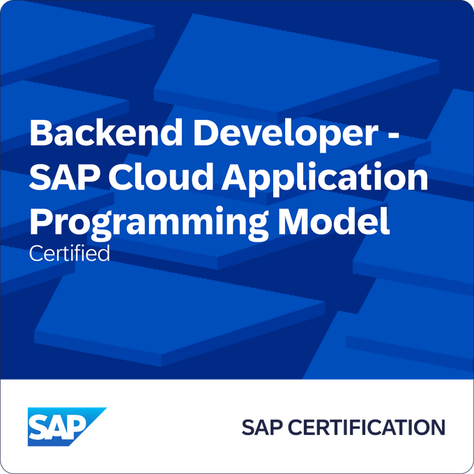 SAP Certified - Backend Developer - SAP Cloud Application Programming Model (C_CPE)